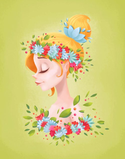 Рисуем цветочную леди в Photoshop Рисуем цветочную леди в Photoshop