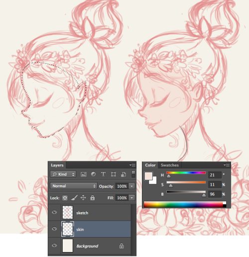 Рисуем цветочную леди в Photoshop Рисуем цветочную леди в Photoshop