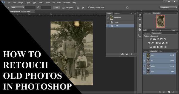 Как ретушировать старые фотографии в Фотошоп Как ретушировать старые фотографии в Фотошоп