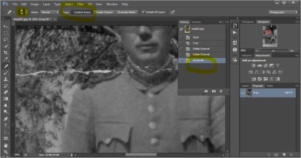 Как ретушировать старые фотографии в Фотошоп Как ретушировать старые фотографии в Фотошоп