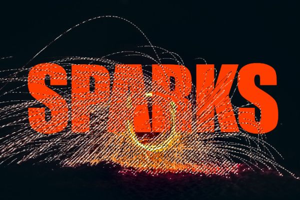 Текст из искр в Photoshop Текст из искр в Photoshop